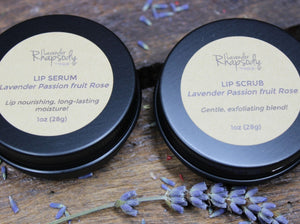 Lip Scrub and Serum Set ~ Lavender Passion Fruit Rose